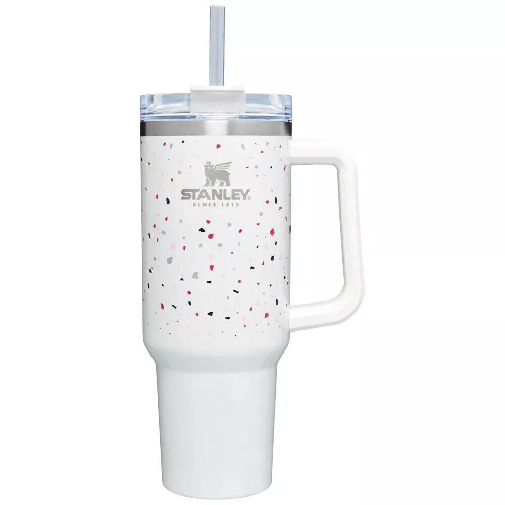 NWT Stanley Quencher Confetti Cup White